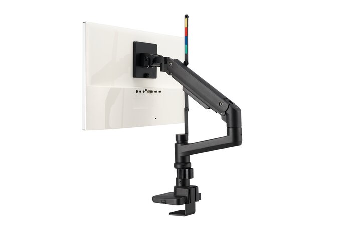 Kensington - Desk/Table Arm SmartFit Premium Heavy Duty Single Monitor Arm - Black -  Provides stable support for 1 x Monitors 49" 20kg (Clamped) with VESA 75, 100, 200, and 300 1:1 mounting patterns (085896582731)