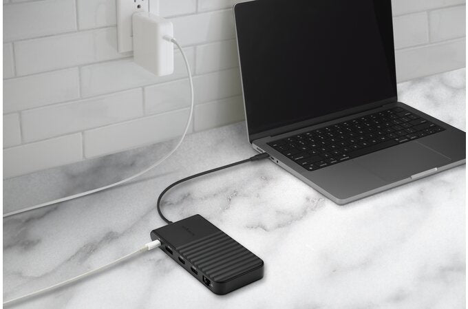 Kensington - UH1500P EQ USB-C - 5Gbps Triple Video Driverless Mobile Dock- 9-in-1 design with 2 x HDMI 1 X Display Port  3 x USB-A Ports 2 x USB-C Ports - 85 Watt Power Delivery - Black