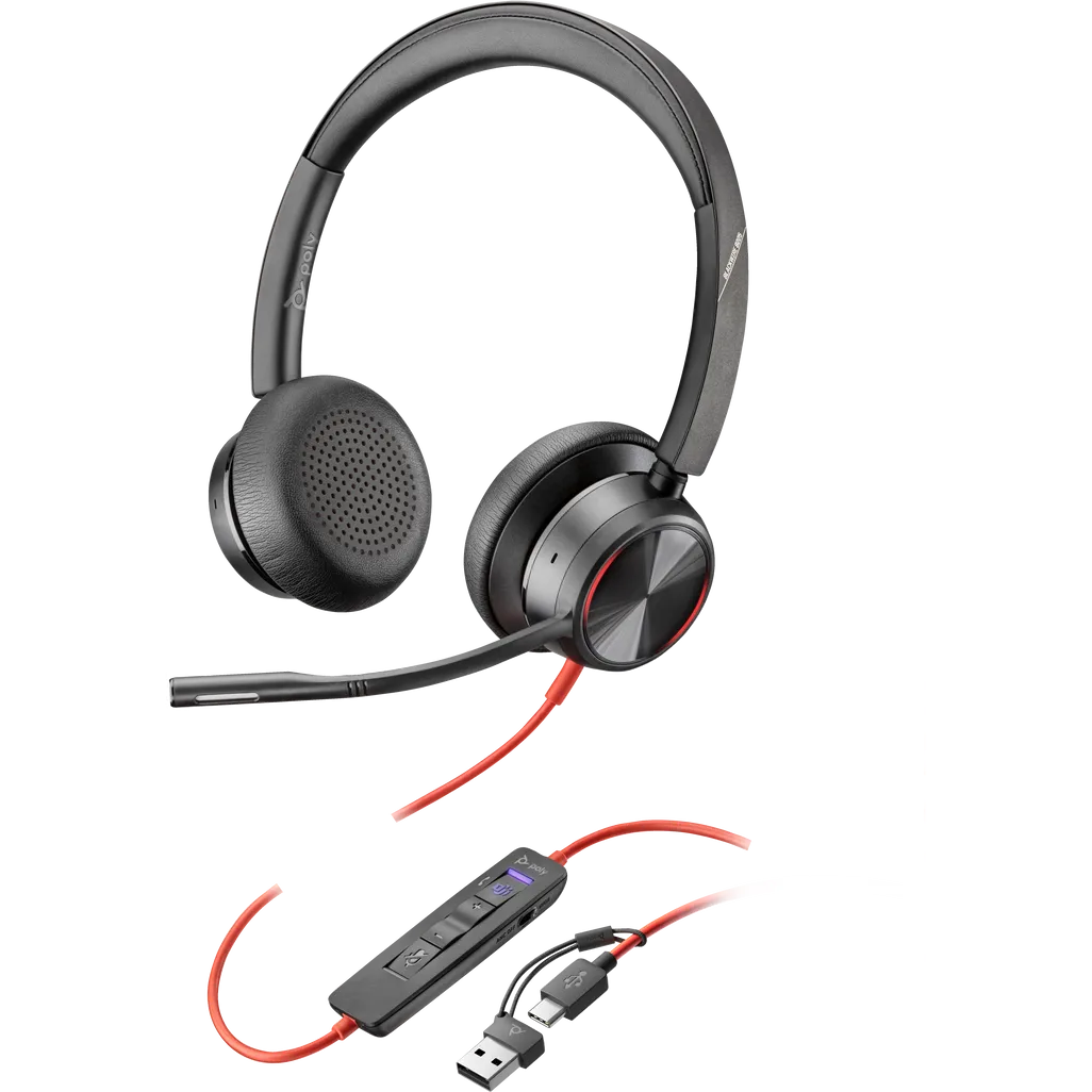 POLY BLACKWIRE 8225 STEREO MICROSOFT TEAMS CERTIFIED USB-C ANC HEADSET