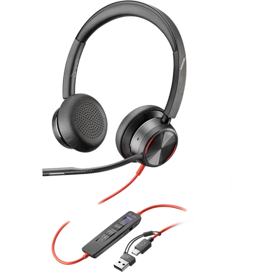 POLY BLACKWIRE 8225 STEREO MICROSOFT TEAMS CERTIFIED USB-C ANC HEADSET