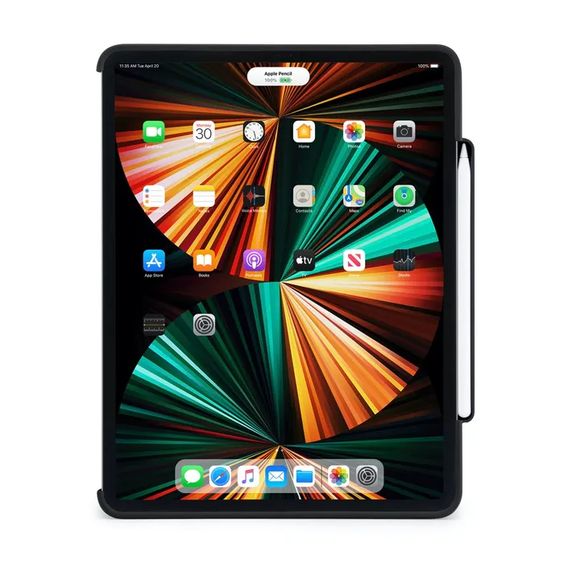 Pipetto iPad Pro 12.9 (2021) Origami No3 Pencil Case - Black