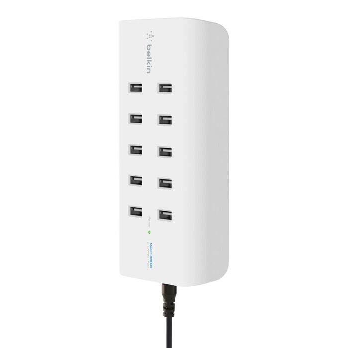 Belkin - 10-Port 2.4A USB-A Charger - does not include any Charge cables - (This accessory is required to Pair with B2B133)