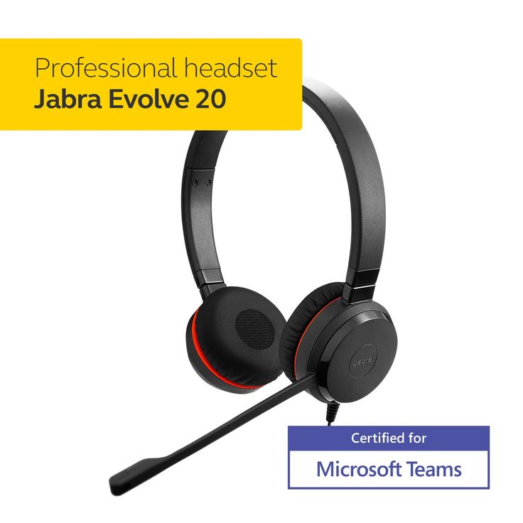 Jabra Evolve 20 MS Stereo USB-A Headset - TecAfrica Solutions