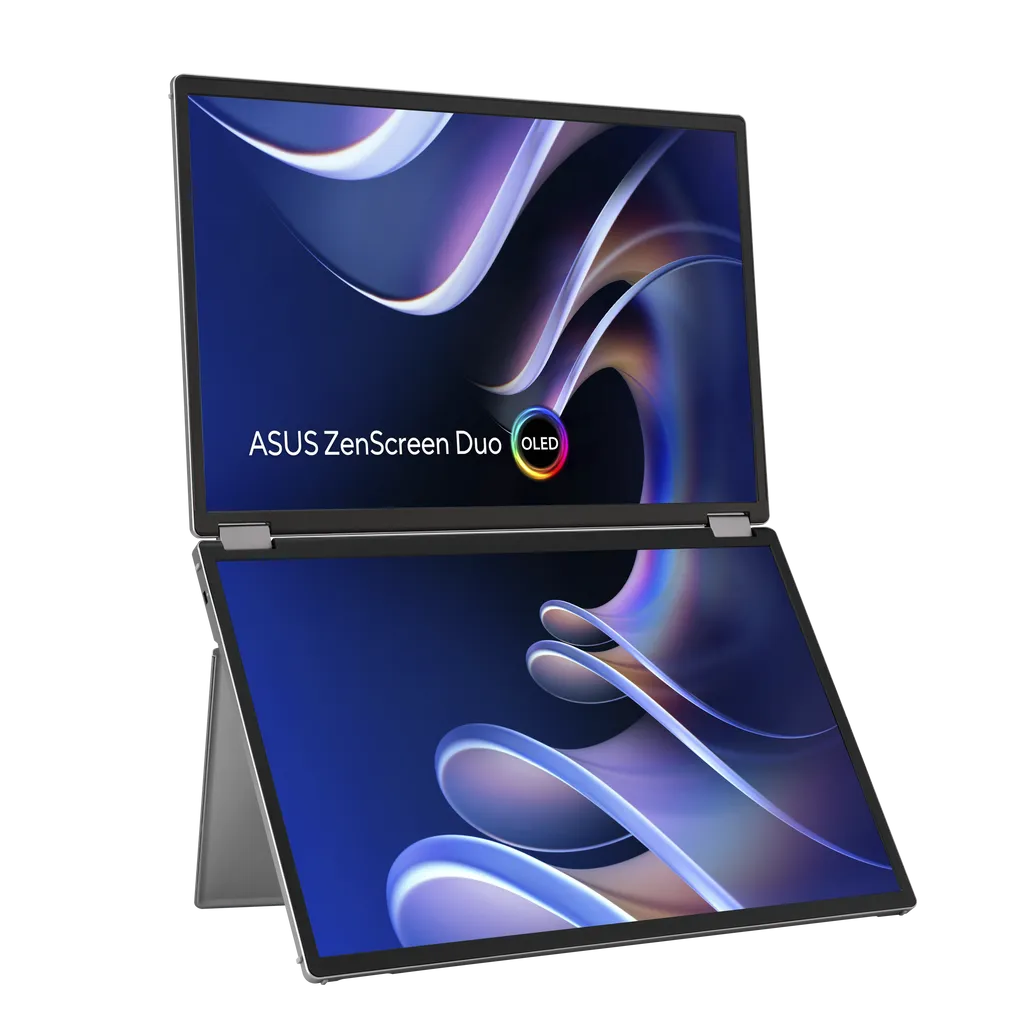 ASUS ZenScreen Duo OLED MQ149CD, 35.6 cm (14"), 1920 x 1200 pixels, WUXGA, OLED, 1 ms, Silver