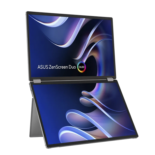 ASUS ZenScreen Duo OLED MQ149CD, 35.6 cm (14"), 1920 x 1200 pixels, WUXGA, OLED, 1 ms, Silver