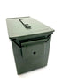 Metal Ammunition Storage Box - Green, Heavy-Duty 30x17x22cm