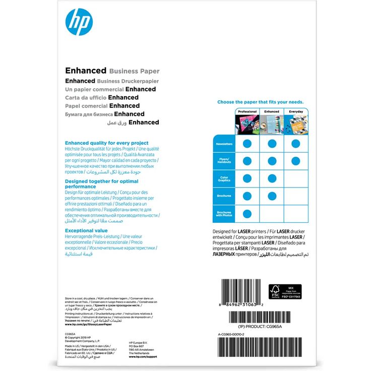 HP PRO LASER PAPER A4 150GSM 150SHT GLOSS