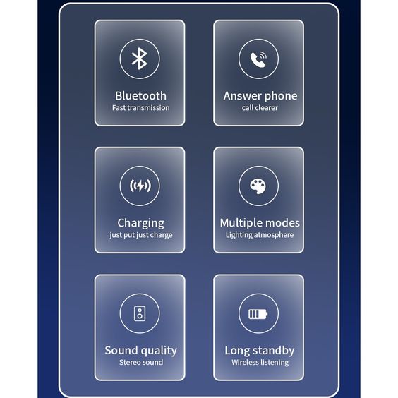 LED Lights Smart Speaker with Wireless Charger - High Quality Sound