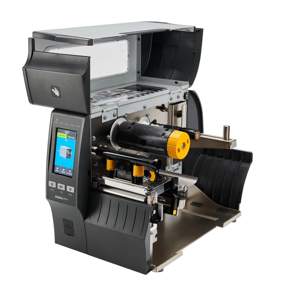 TT Printer ZT411; 4''; 203 dpi; Euro and UK cord; Serial; USB; 10/100 Ethernet; Bluetooth 4.1/MFi; USB Host; EZPL