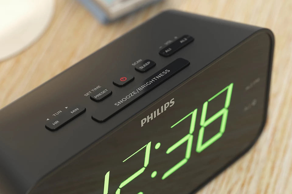 Philips TAR3306 Clock Radio - Black