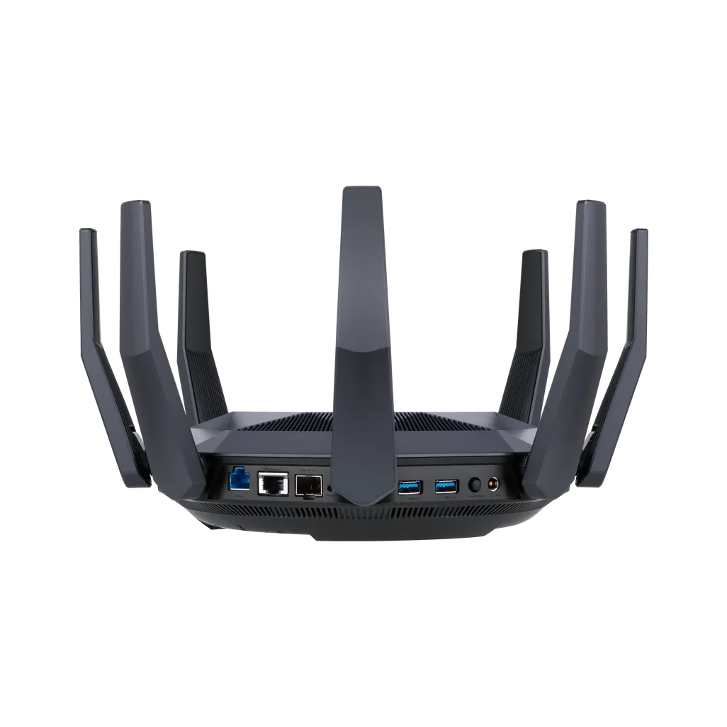 ASUS RT-AX89X AX6000 AiMesh, Wi-Fi 6 (802.11ax), Dual-band (2.4 GHz / 5 GHz), Ethernet LAN, 3G, Black, Tabletop router