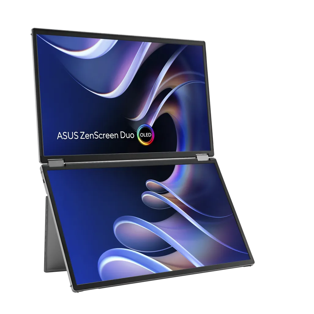 ASUS ZenScreen Duo OLED MQ149CD, 35.6 cm (14"), 1920 x 1200 pixels, WUXGA, OLED, 1 ms, Silver