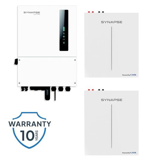 8KW SYNAPSE ULTRA, POWER LITE 51.2V CORE - BACK UP ONLY KIT - 8KW SYNAPSE ULTRA HYBRID INVERTER, 2X 5KW SYNAPSE POWER LITE 51.2V BATTERY