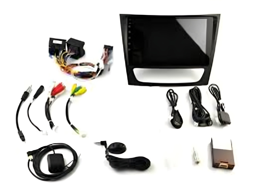 Future Beats 9-Inch Trim Plate with SWC, CANbus, and Harness for Mercedes-Benz E-Class W211 (2001–2009) and CLS-Class C219 (2004–2010)