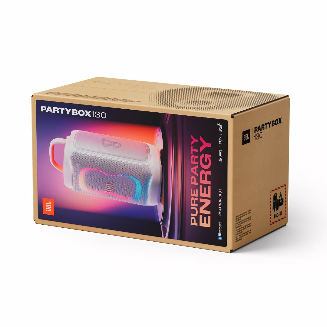 JBL Partybox 130 Portable Bluetooth Party Speaker (WHITE)