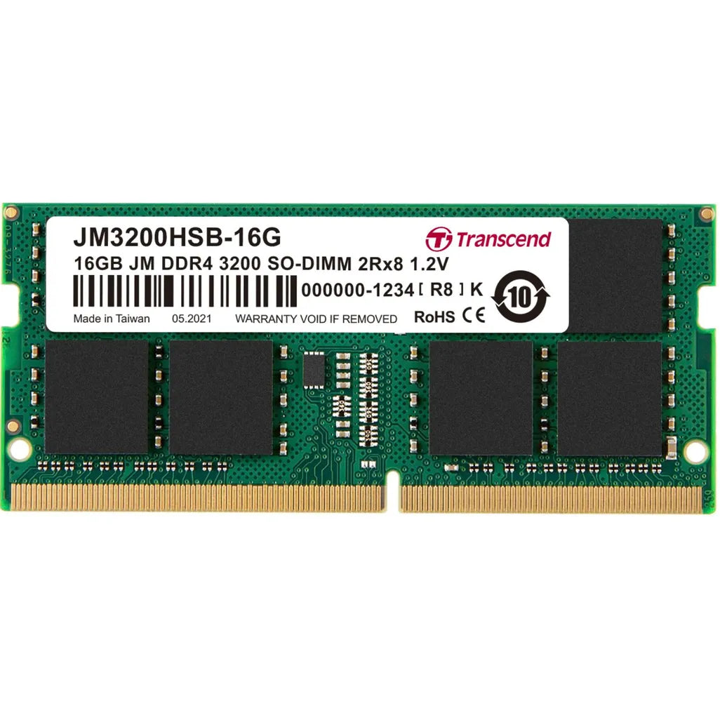 Transcend JetRam JM3200HSB-16G, 16 GB, DDR4, 3200 MHz, 260-pin SO-DIMM - TecAfrica Solutions