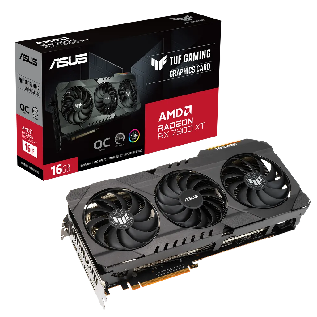 ASUS TUF-RX7800XT-O16G-OG-GAMING, Radeon RX 7800 XT, 16 GB, GDDR6, 256 bit, 7680 x 4320 pixels, PCI Express 4.0