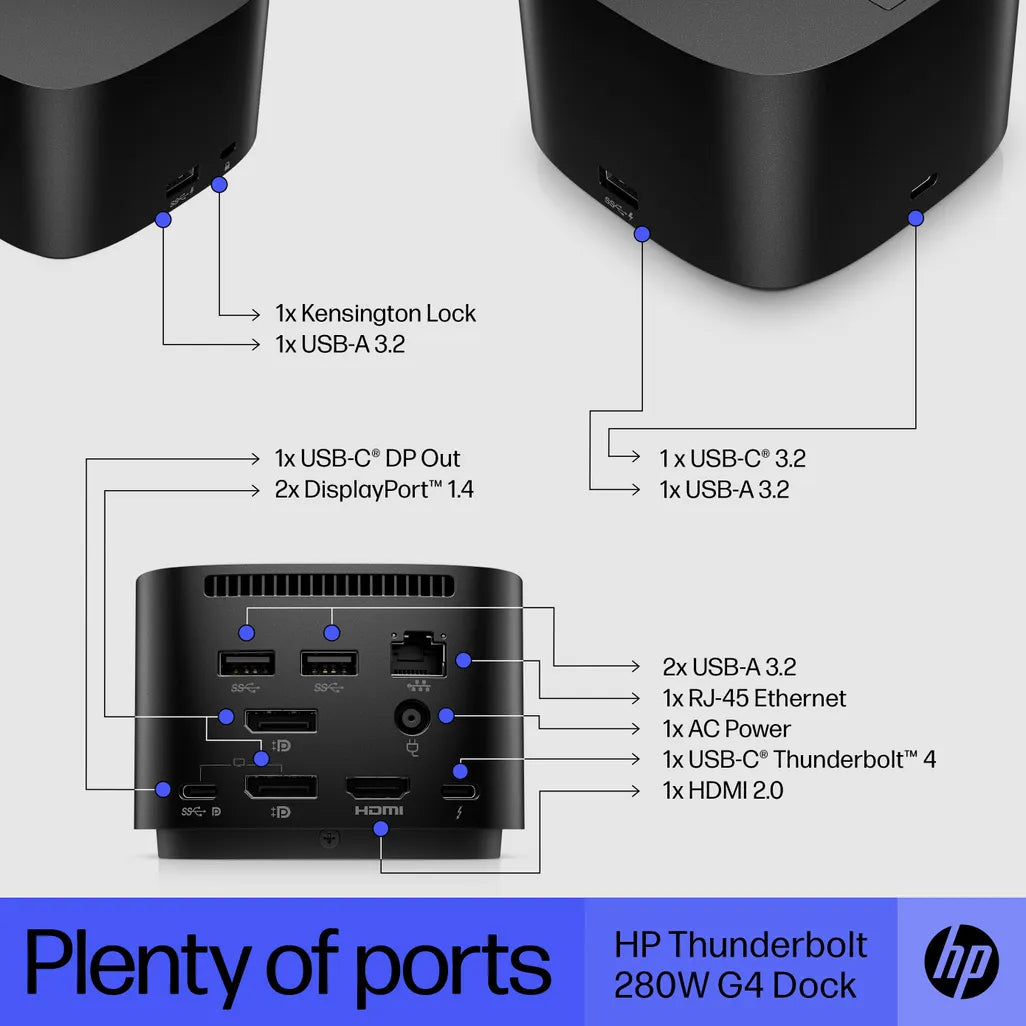 HP THUNDERBOLT 280W G4 DOCKING STATION