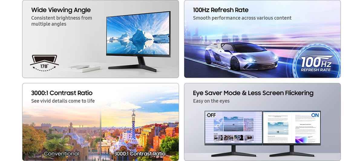 Samsung 24" Full HD 100Hz 5 ms Flat Monitor