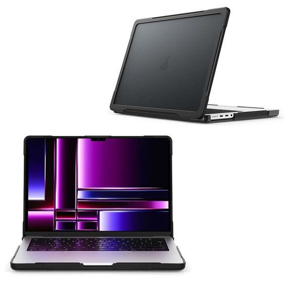 TUFF-LUV Rugged Hard-Shell Bumper Case for the Apple Macbook Air 15" (for Models 2023 - A2941) - M1 and M2 Chipsets - Black (NEW PRODUCT) - TecAfrica Solutions
