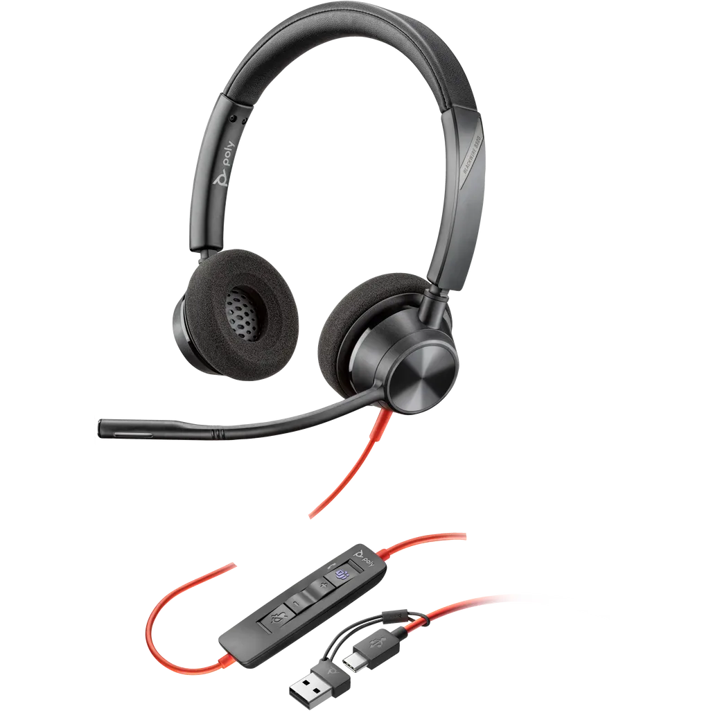 POLY BLACKWIRE 3320 USB-A+C HEADSET