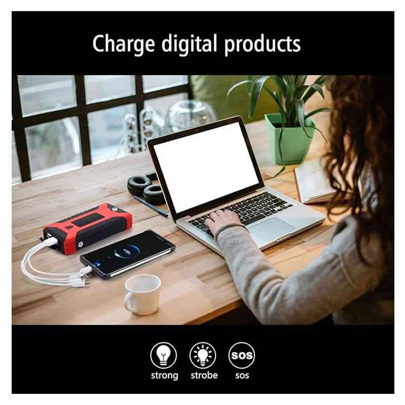 TecAfrica Solutions  12,000mAh Car Jump Starter & Power Bank with LED Light