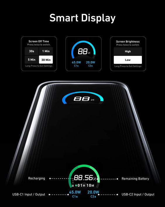 Anker Prime Power Bank (9.6K, 65W, Fusion) - TecAfrica Solutions