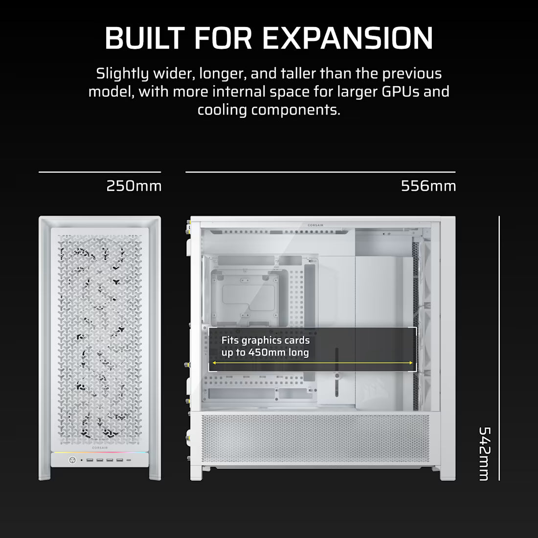 FRAME 5000D RS HIGH-AIRFLOW MID-TOWER PC CASE - WHITE