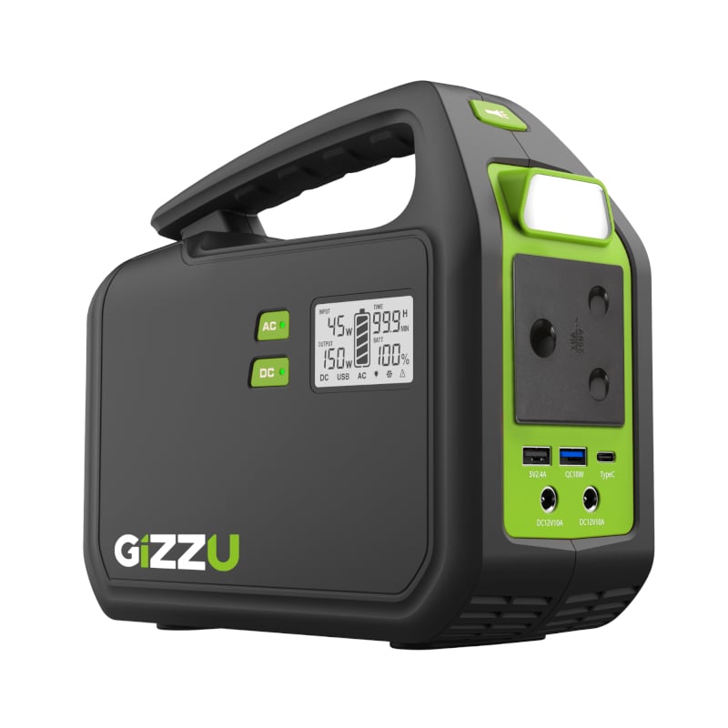 GIZZU 242Wh Portable Power Station 1 x 3 Prong SA Plug Point - TecAfrica Solutions