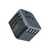 GIZZU Quad-USB Type-C 5.6A Universal Travel Adapter - Black - TecAfrica Solutions