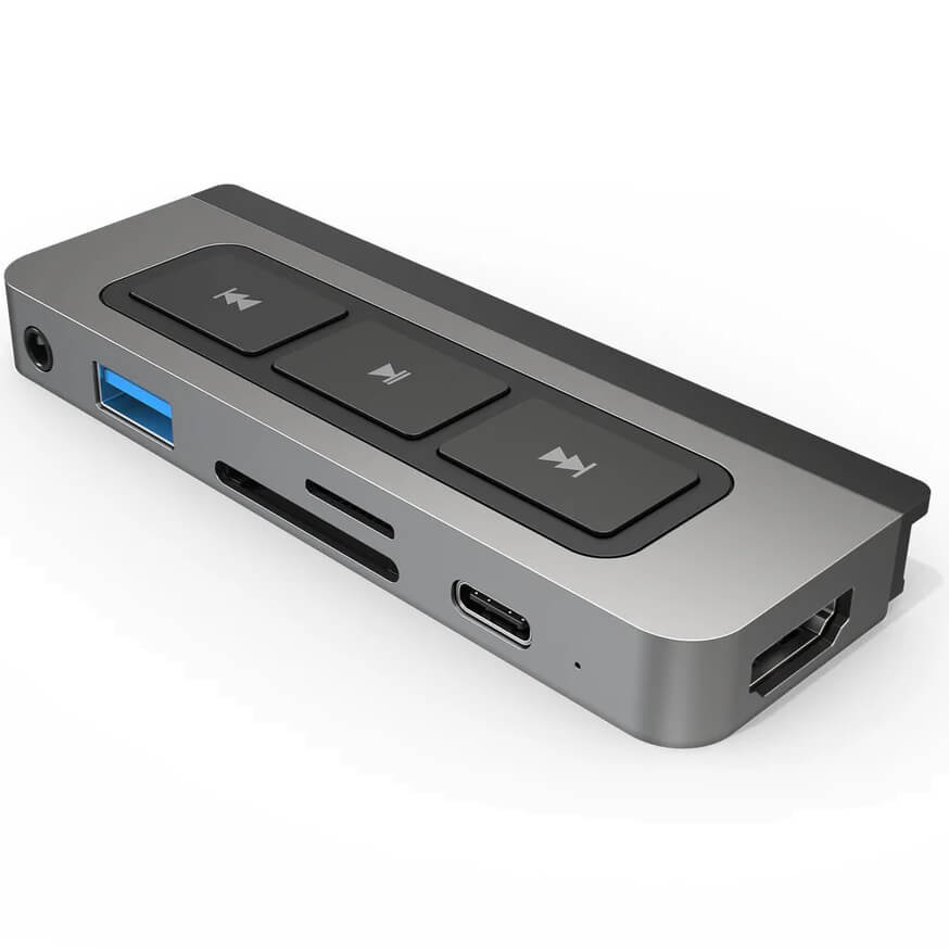 HyperDrive - 6-in-1 USB-C Docking Station - Compatible with iPad Pro 11” & 12.9” (3rd/4th/5th Gen), iPad Pro 11" & 13" (M4), iPad Air (4th/5th Gen), iPad Air 11" & 13" (M2), iPad Mini (6th/7th Gen) - includes 1 x HDMI 1 X USB-C 1 X 3.5MM Audio Jack and...