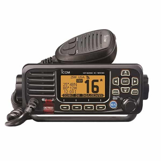 Icom M330 Marine Mobile / Base Two-Way Radio complete with Microphone, Power Cable &amp; Mounting Bracket.