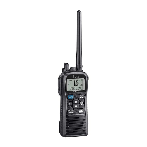 Icom M73 Marine Portable Two-Way Radio complete with battery, antenna &amp; charger.