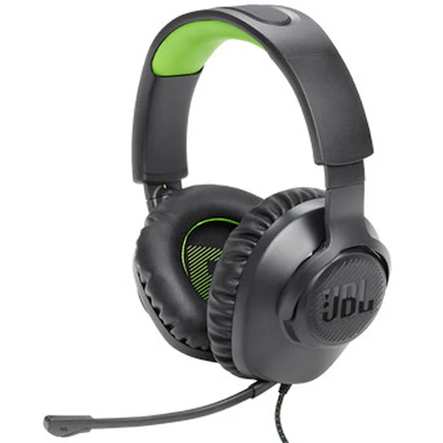 JBL Quantum 100X Console Wired Over-Ear Gaming Headset With Detachable Mic - Black/Green