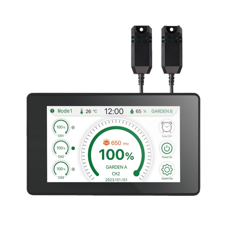 Kingbrite LED Horticulture Light Smart Controller|2 Temp|2 Humidity Sensors - TecAfrica Solutions