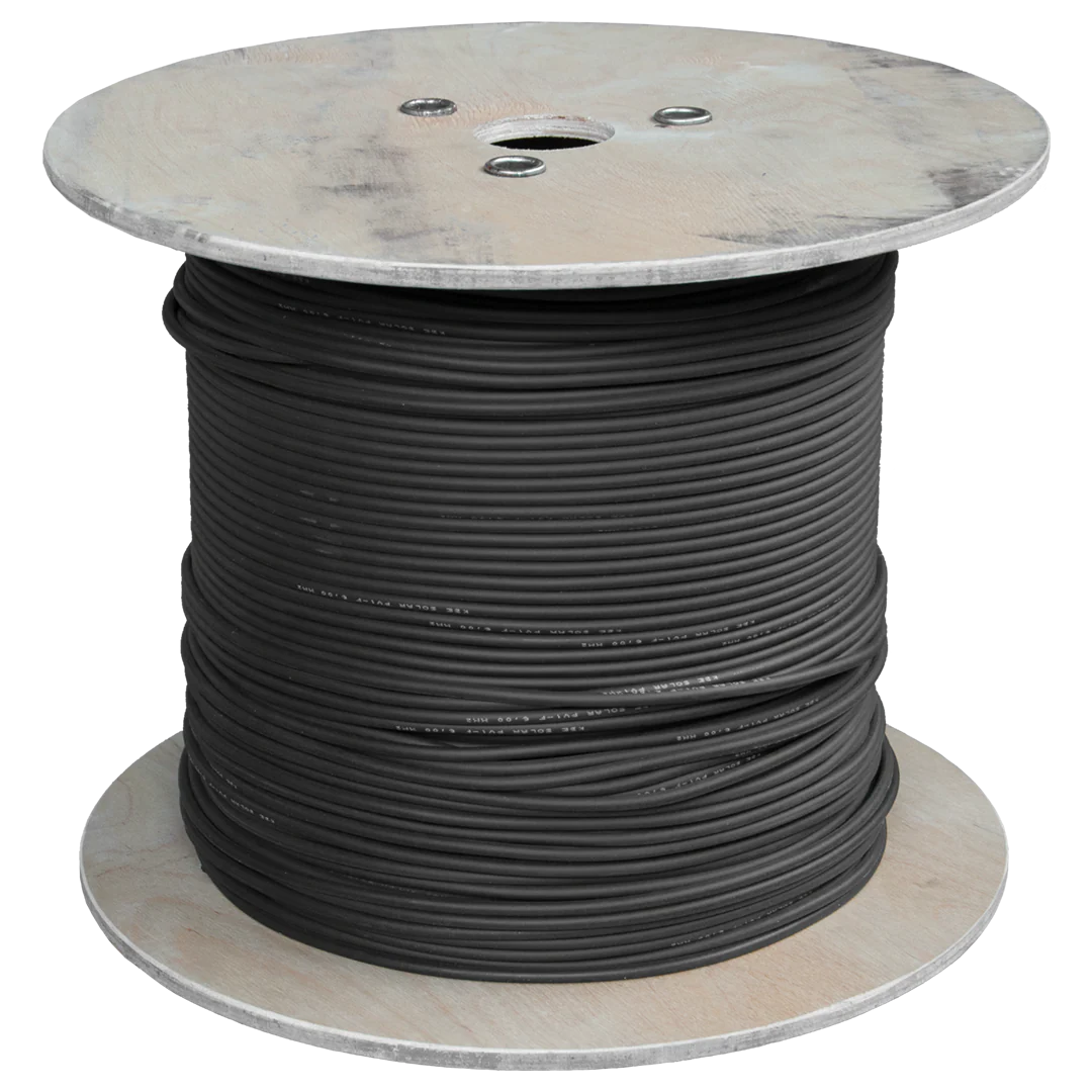 KBE Solar cable, DB+ (triple certified, EN50618), black, 6mm²