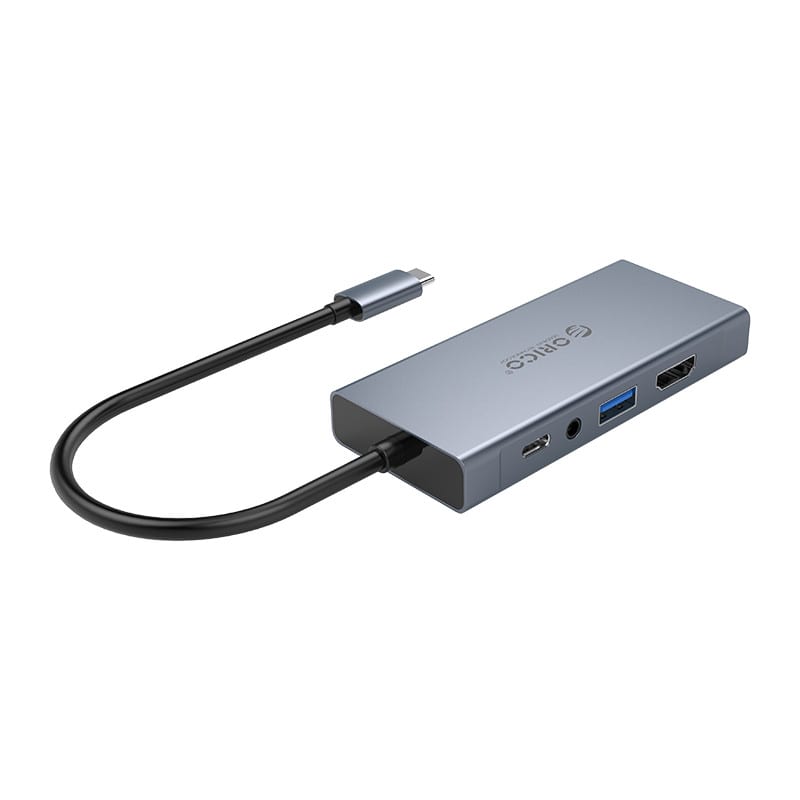 ORICO 5 in 1 [1 x HDMI | 1xUSB3.0 | 1xVGA | 1×3.5mm | 1xType-C PD] Multifunctional Docking Station