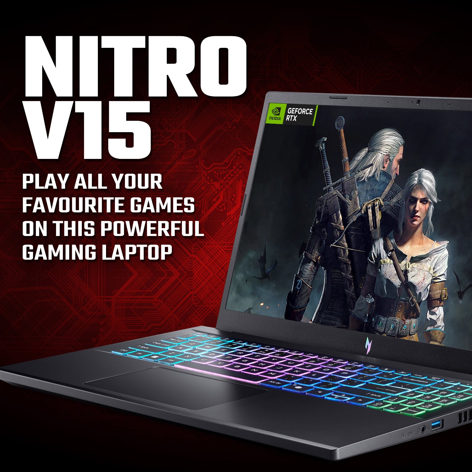 Acer NITRO V 15 Gaming Laptop 15.6″ | AMD Ryzen 5 | 16GB | 512GB | RTX 5050 8GB | Windows 11 Home