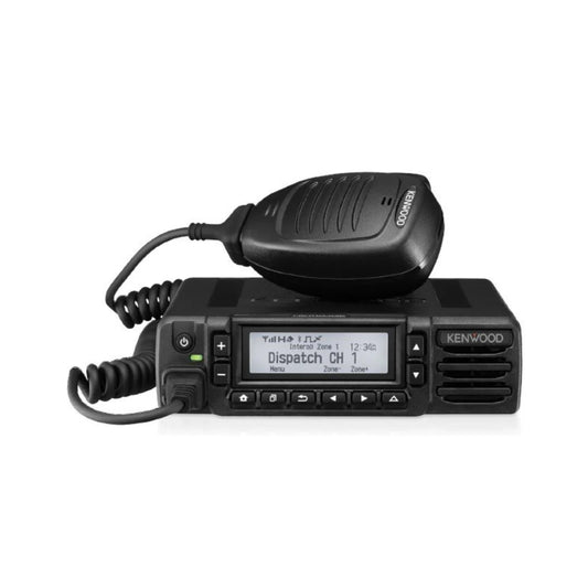 Kenwood NX3720e VHF Analog &amp; Digital Mobile ( Vehicle, Base ) Two-Way Radio complete with microphone, power cable and radio mounting bracket.