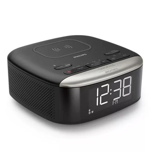 Philips Clock Radio With Qi Charging Pad TAR7606 - Black