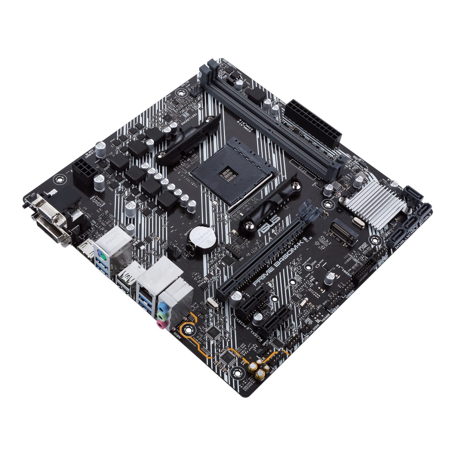 ASUS PRIME B450M-K II mATX Motherboard – AM4, DDR4, HDMI, M.2, USB3.2