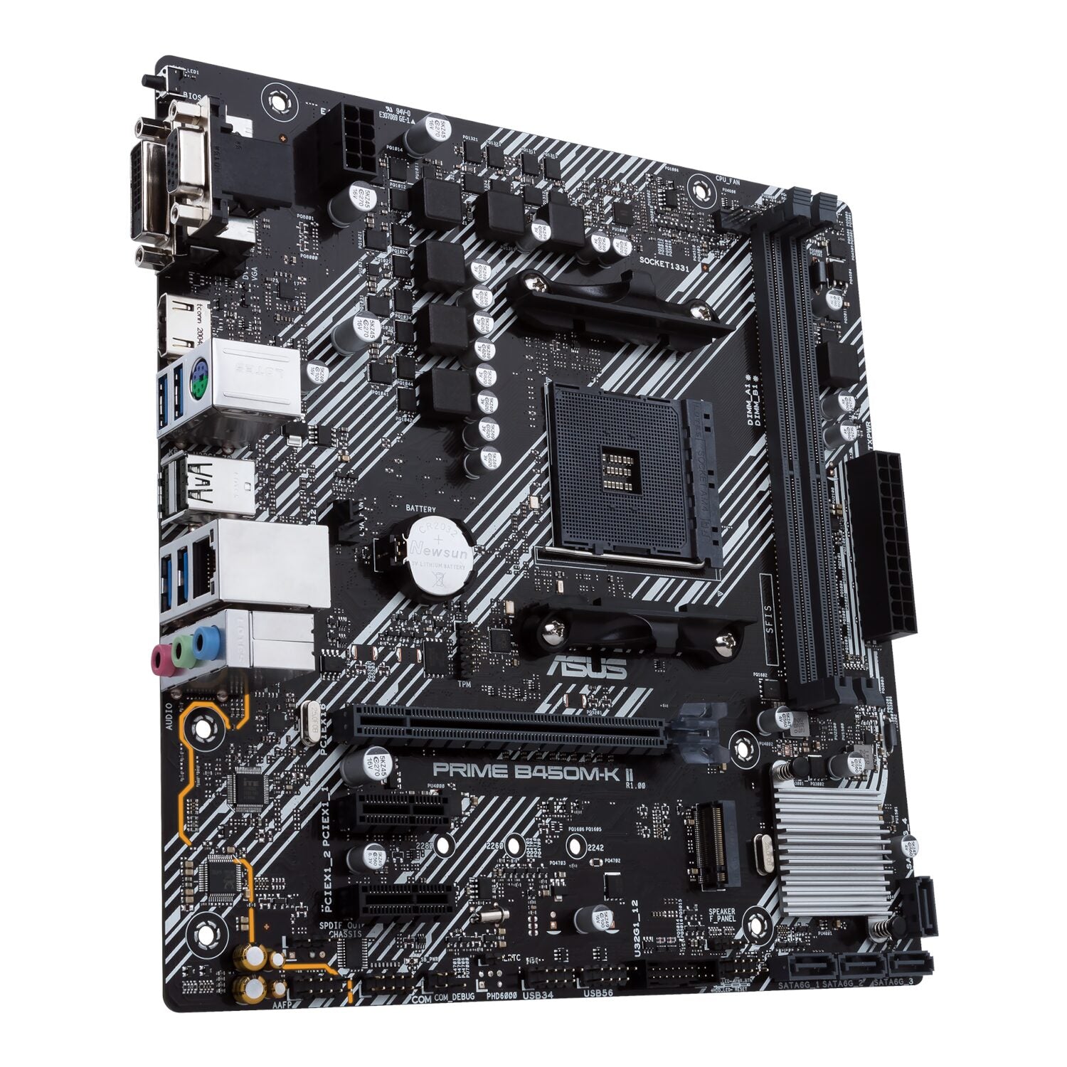 ASUS PRIME B450M-K II mATX Motherboard – AM4, DDR4, HDMI, M.2, USB3.2