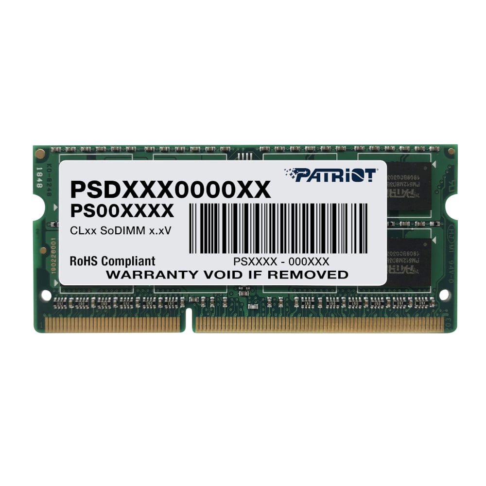 Patriot Signature Line 4GB 1600MHz DDR3 Dual Rank SODIMM Notebook Memory - TecAfrica Solutions