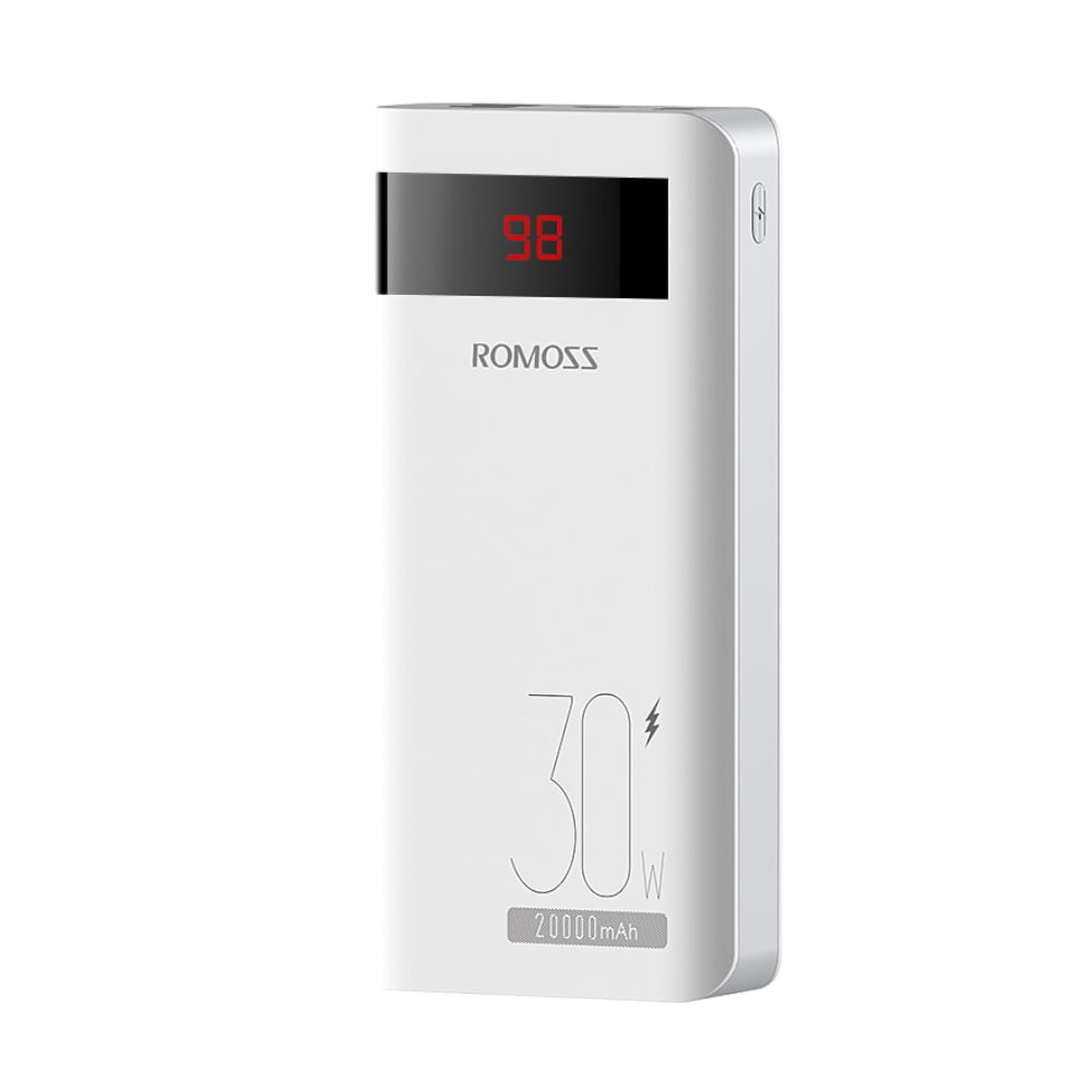Romoss Sense 6PS Pro 20000mAh 30W Fast Charge Power Bank - White - TecAfrica Solutions