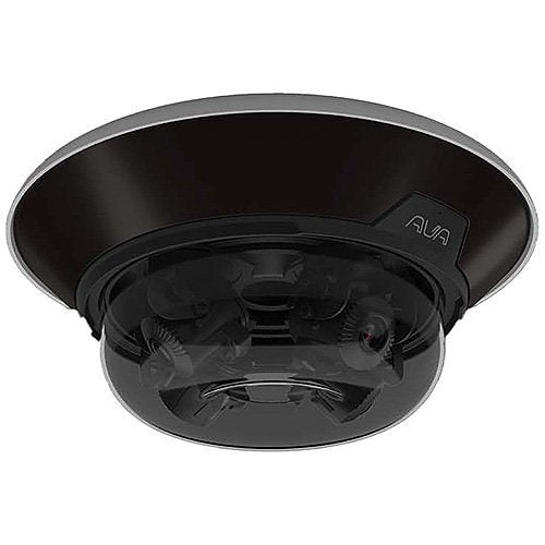 Avigilon Alta QUAD-20MP-30 4x 5MP Quad Indoor Outdoor Dome Ceiling IP Camera, 30-Day Onboard Retention, Black