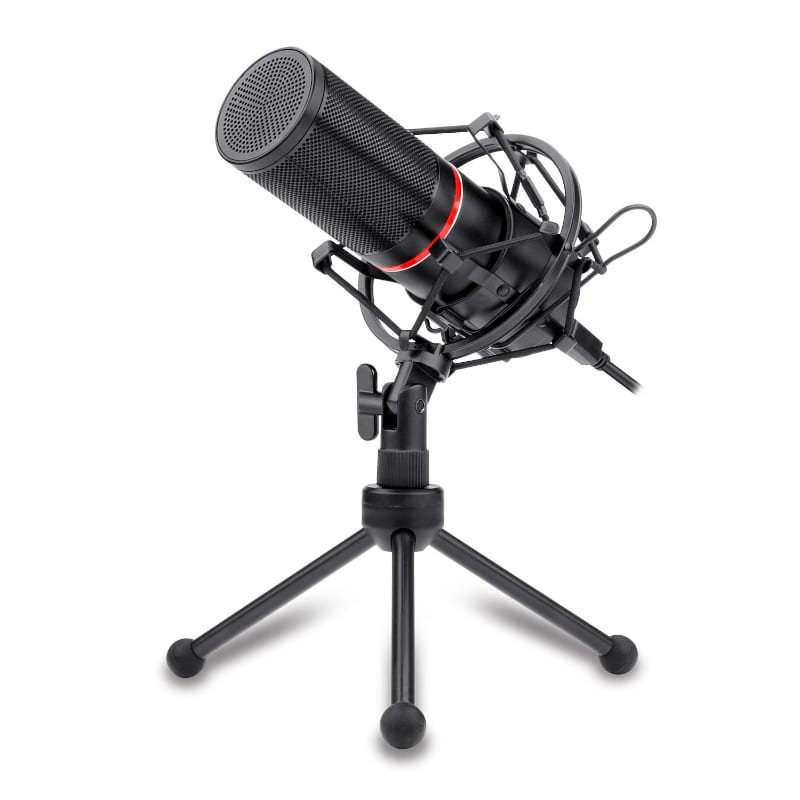 REDRAGON BLAZAR Cardioid USB Gaming Mic and Tripod - Black - TecAfrica Solutions