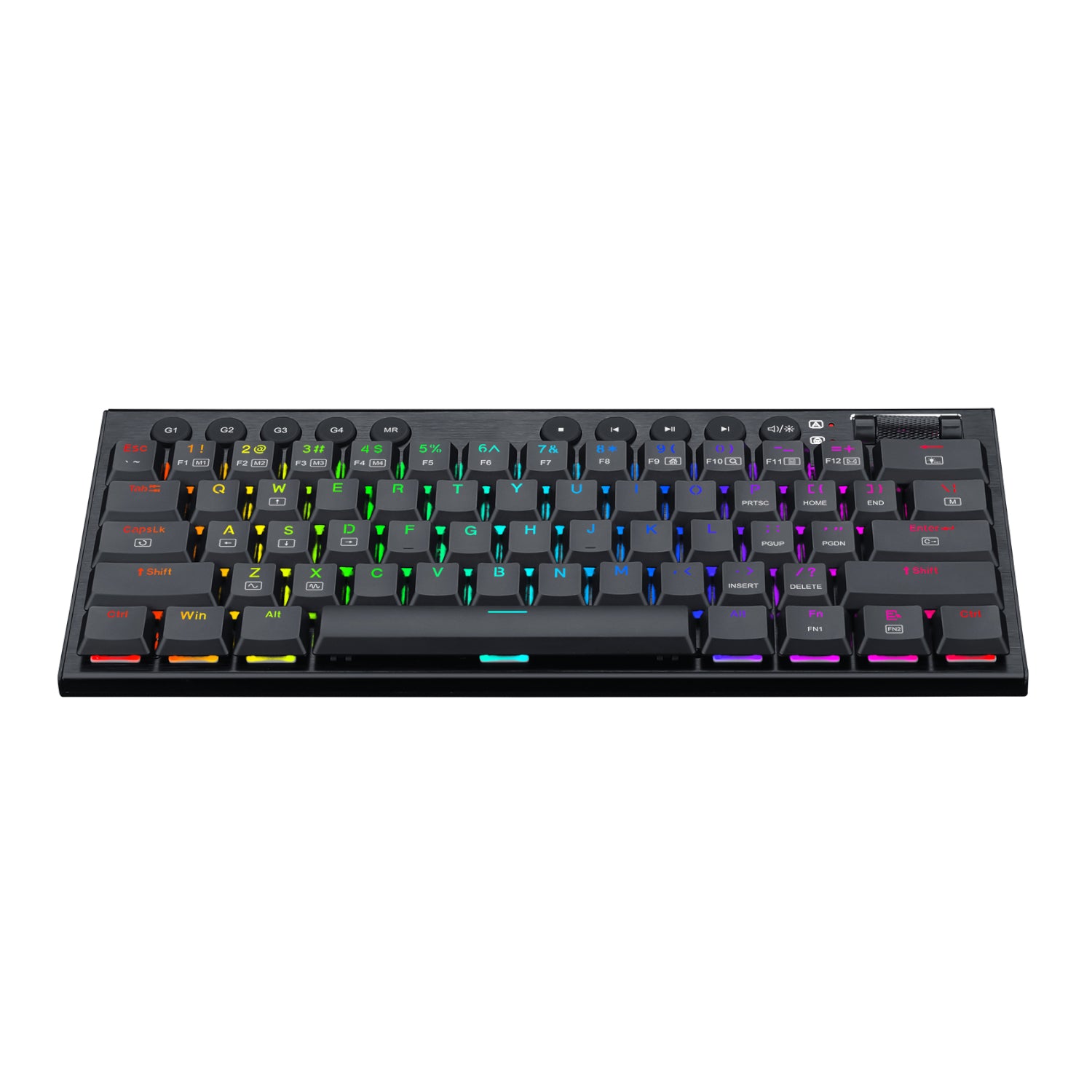 REDRAGON Horus Mini 61Key Red Switch RGB Low Profile Gaming Mechanical Keyboard - Black - TecAfrica Solutions