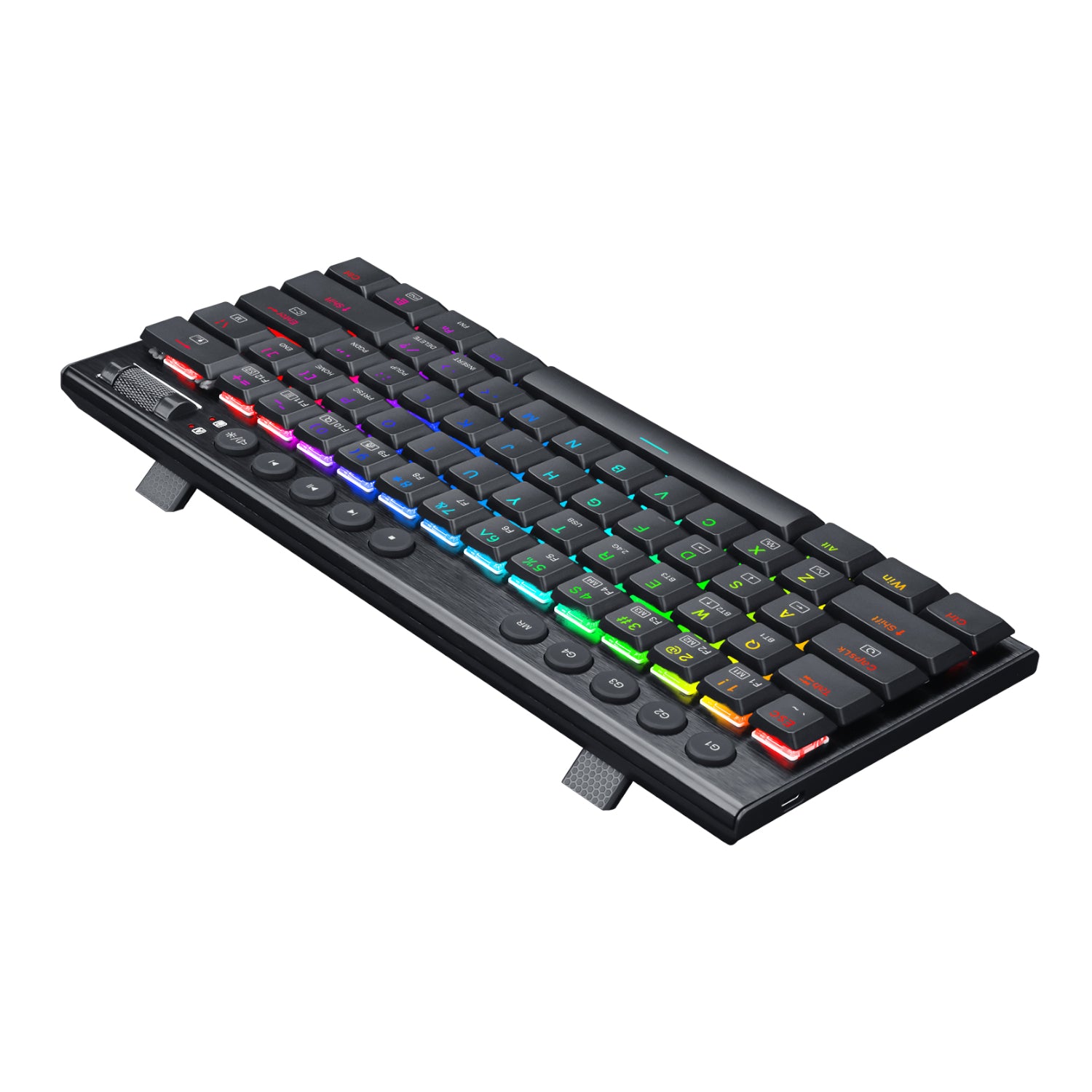 REDRAGON Horus Mini 61Key Red Switch RGB Low Profile Gaming Mechanical Keyboard - Black - TecAfrica Solutions