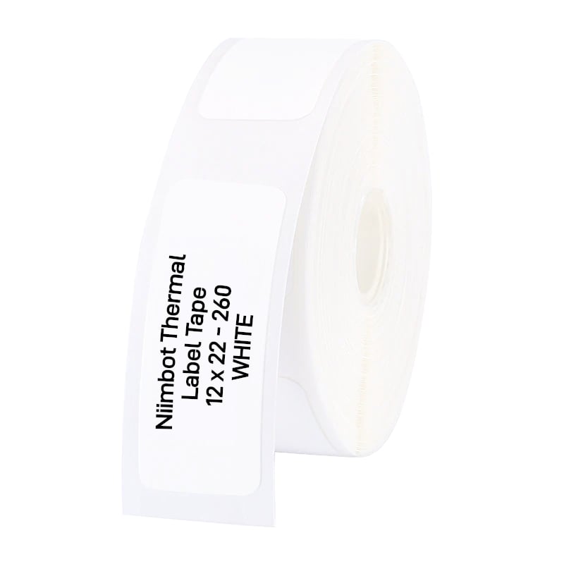 NIIMBOT D11/D110/D101/H1S Thermal Label 12x22mm - 260 Labels Per Roll ...