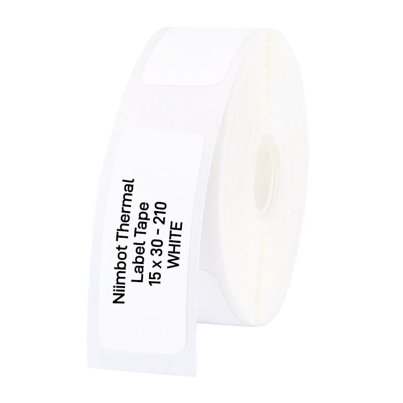 NIIMBOT D11/D110/D101/H1S Thermal Label 15x30mm - 210 Labels Per Roll - White - TecAfrica Solutions